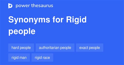 Best antonyms for 'rigid' are 'flexible', 'elastic' and 'soft'. Search for synonyms and antonyms. Classic Thesaurus. C. define rigid. rigid > antonyms. 1.8K Synonyms ; 350 Antonyms ; more ; ... 2.7M words 79M synonyms 4.2M antonyms. About Feedback Donations Examples of Synonyms